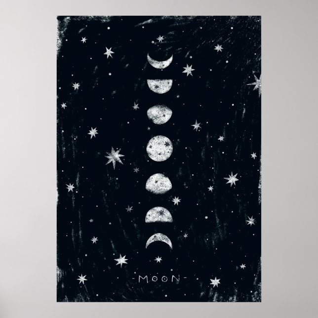 Affiche Phases de la lune (Devant)