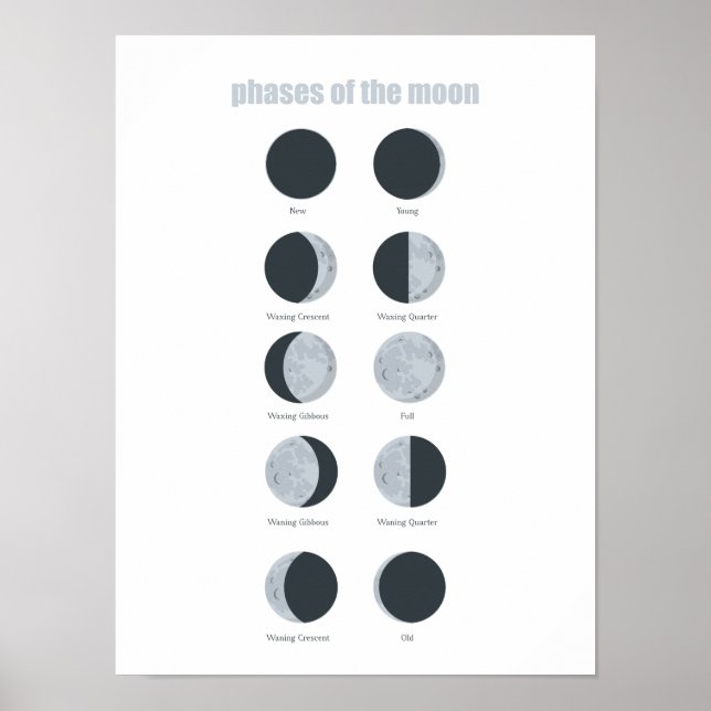 Affiche Phases De La Lune (Devant)