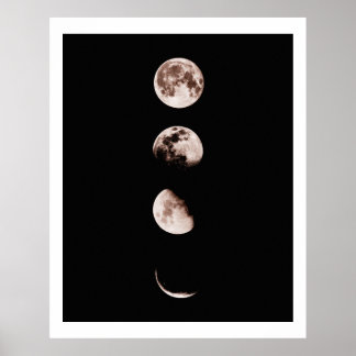 Affiche Phases de lune Art mur - Décor de maison céleste