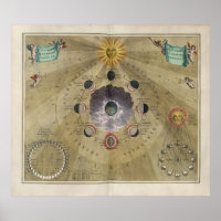 Phases vintages de l'art graphique de la Lune - sé