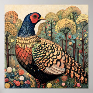 Affiche Pheasant Cottagecore peinture Vintage Imprimer