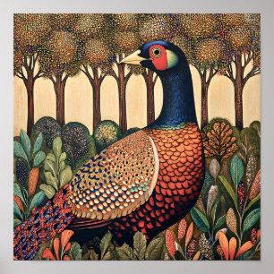 Affiche Pheasant Cottagecore peinture Vintage Imprimer