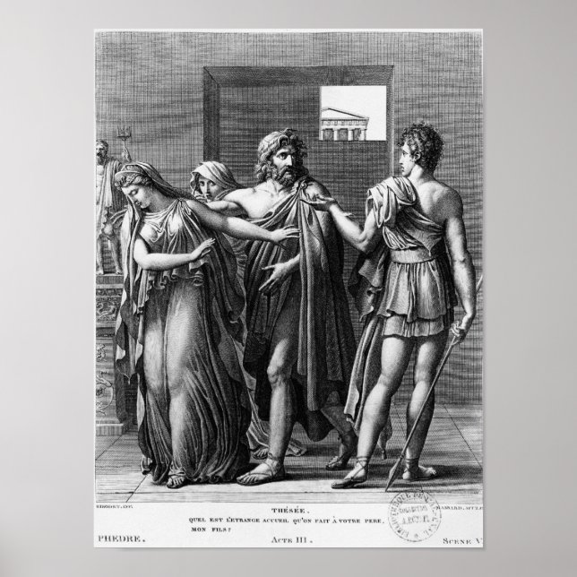 Affiche Phèdre, Thésée et Hippolyte (Devant)