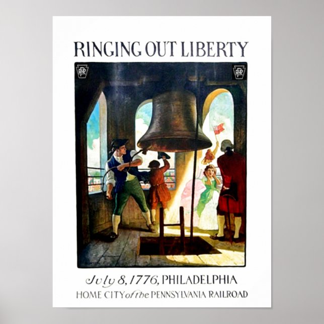 Affiche Philadelphia Liberty sur le chemin de fer Pennsylv (Devant)