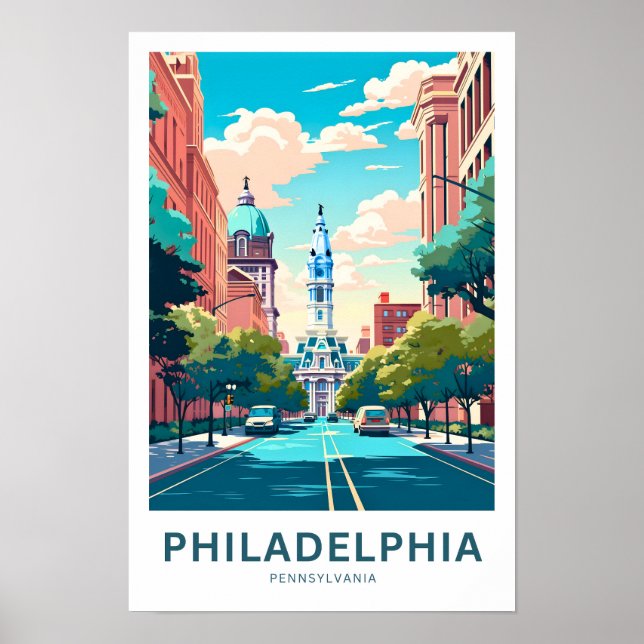 Affiche Philadelphia Pennsylvanie Imprimer (Devant)