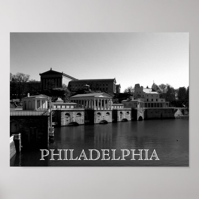 Affiche Philadelphie Art Museum et Water Works (Devant)