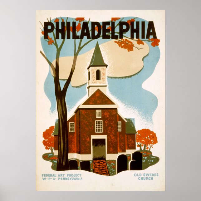 Affiche Philadelphie - États-Unis (Devant)