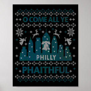 Affiche Philadelphie Noël laid Oh venez tous les Philly