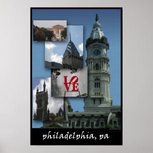 Affiche Philadelphie - paysage urbain