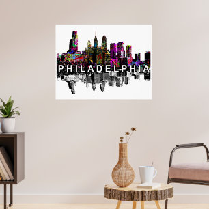 Affiche Philadelphie, Pennsylvanie en graffiti