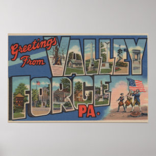 Affiche Philadelphie, Pennsylvanie - Forge de vallée