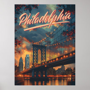 Affiche Philadelphie, Pennsylvanie : Un Vintage