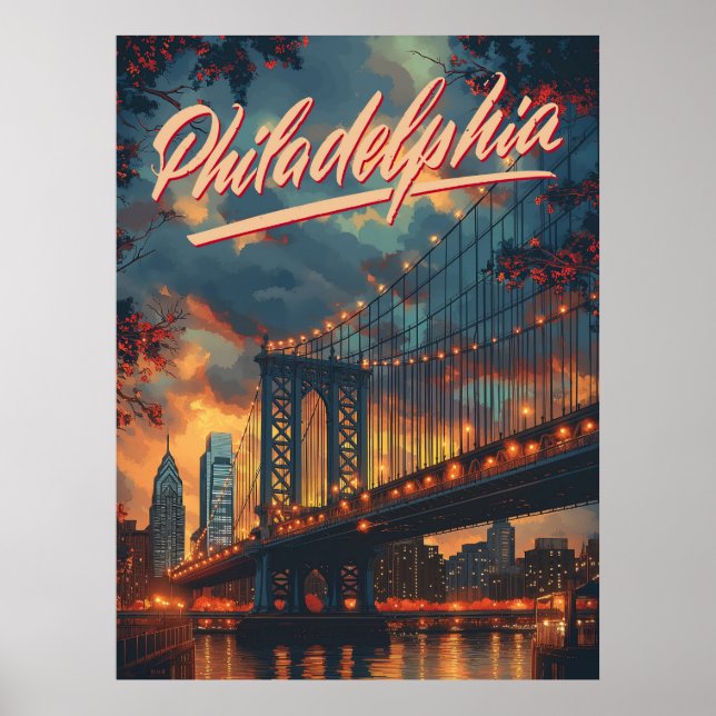 Affiche Philadelphie, Pennsylvanie : Un Vintage (Devant)