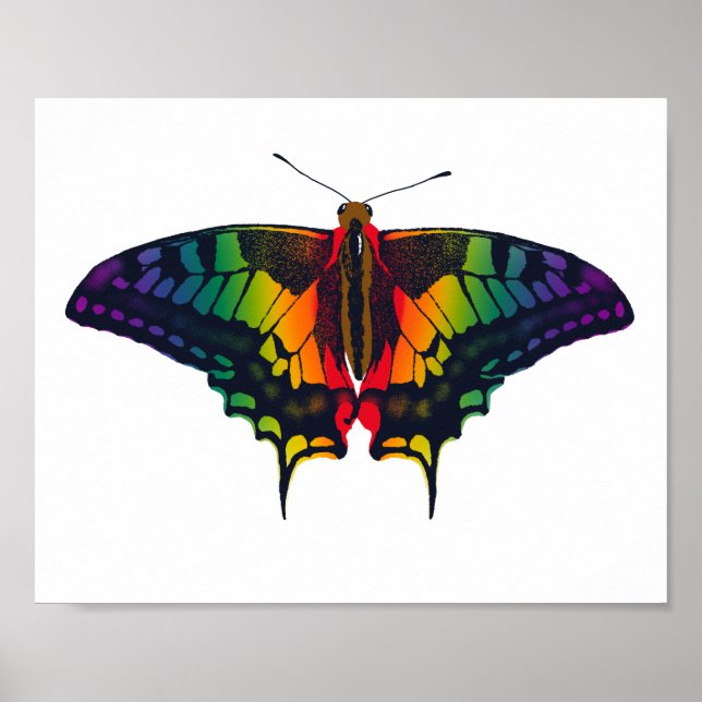 Affiche Philadelphie Rainbow Pride Flag Swallowtail (Devant)