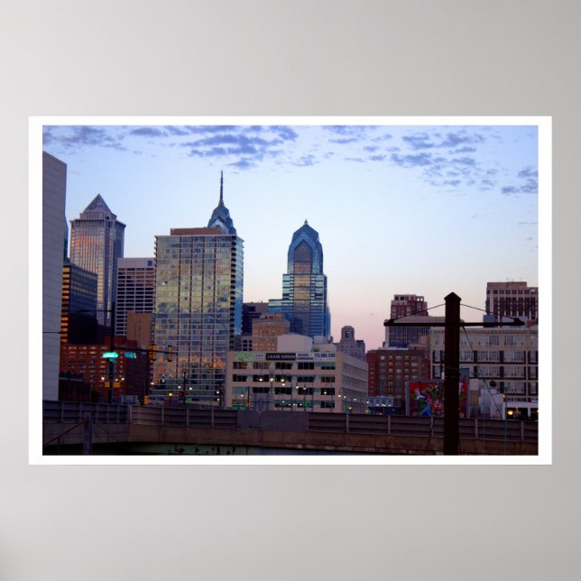 Affiche Philadelphie Skyline Photo (Devant)