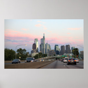 Affiche Philadelphie Skyline Sunset Photo