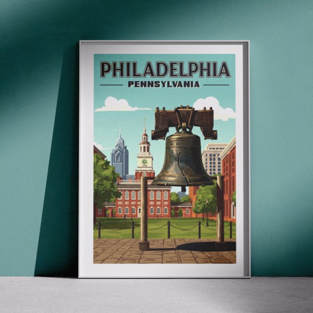 Affiche Philadelphie vintage Pennsylvanie (Créateur téléchargé)