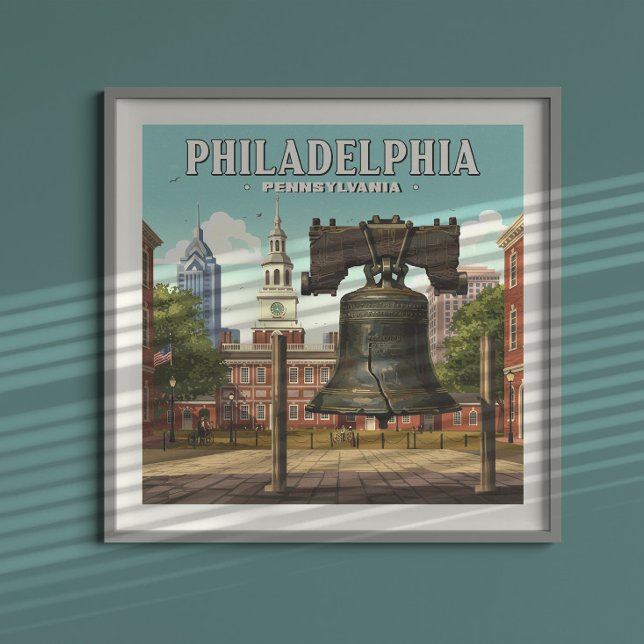 Affiche Philadelphie vintage Pennsylvanie (Créateur téléchargé)