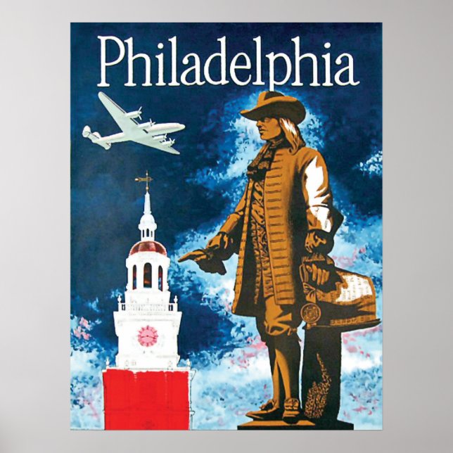 Affiche Philadephia, monument and the tower (Devant)