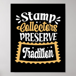 Affiche Philatéliste des collecteurs de timbres Préserver