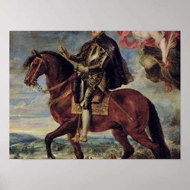 Affiche Philippe II couronné par la victoire, 1628 (Devant)