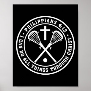 Affiche Philippiens 413 Christian Lacrosse Cross Jesus Sav