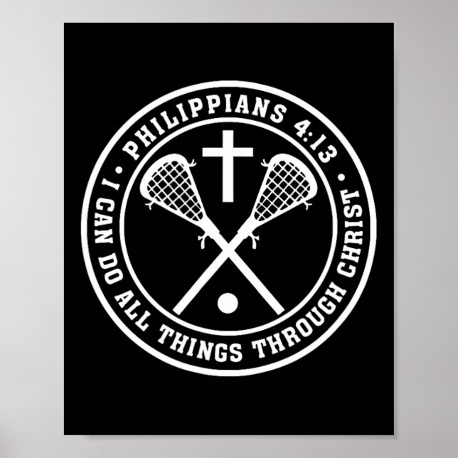 Affiche Philippiens 413 Christian Lacrosse Cross Jesus Sav (Devant)