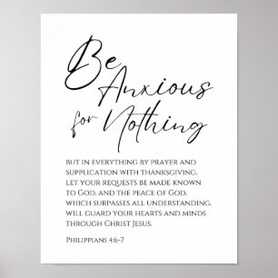 Affiche Philippiens 4:6-7 Soyez anxieux pour rien de chrét