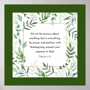 Affiche Philippiens 4:6, Verse biblique,