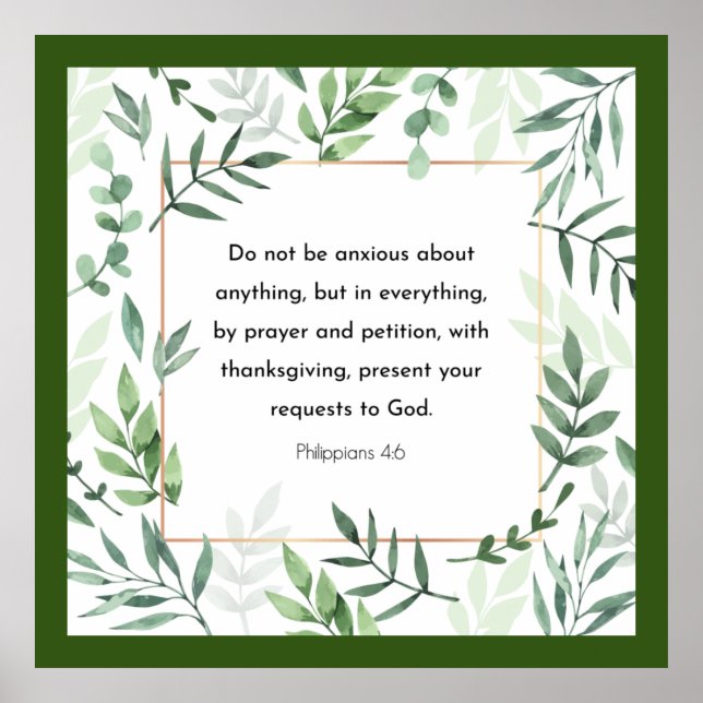 Affiche Philippiens 4:6, Verset biblique,  (Devant)