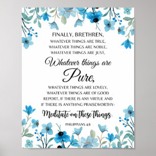 Affiche Philippiens 4:8 Quelles que soient les choses sont