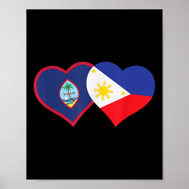 Affiche Philippin Guam Heart Pinoy Chamorro Philippines Gu (Devant)