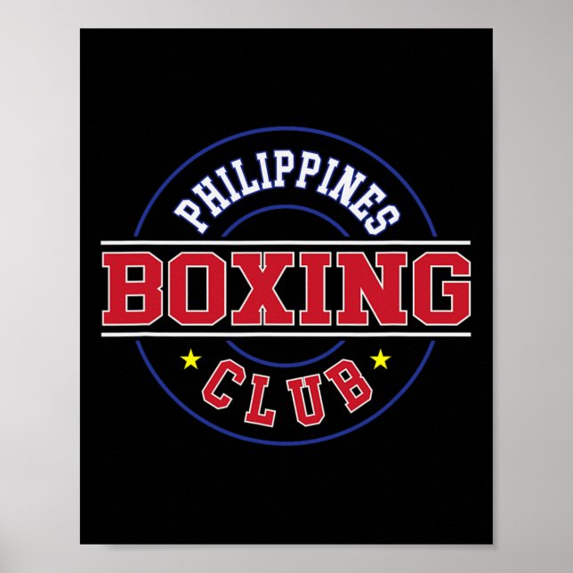 Affiche Philippines Boxer Club de boxe Boxer Pinoy P Phili (Devant)