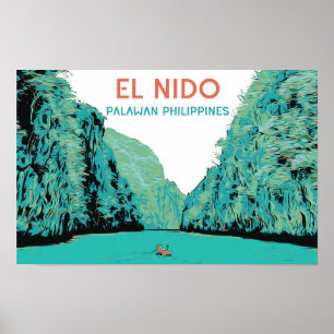 Affiche Philippines, El Nido Palawan merveille de la natur