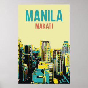 Affiche Philippines, Metro Manila, Ville de Makati