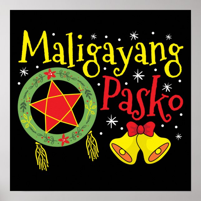 Affiche Philippines Noël philippin Maligayang Pasko (Devant)