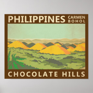 Affiche Philippines Vintage de Chocolate Hills