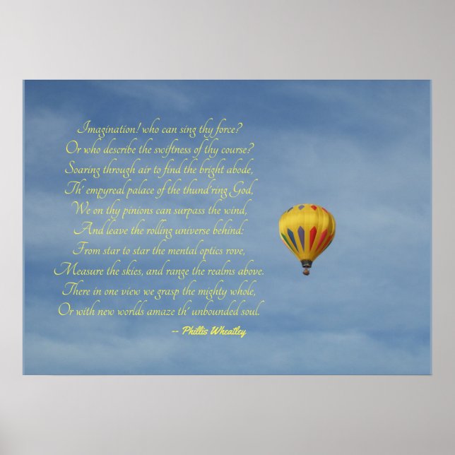Affiche Phillis Wheatley Imagination Hot Air Ballon Sky (Devant)