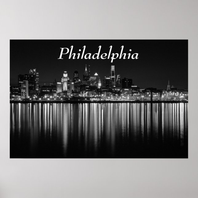 Affiche Philly night b/w (Devant)
