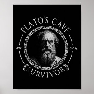 Affiche Philosophe de la philosophie antique de Platos Cav
