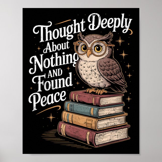 Affiche Philosophe Pensée Profondément Philosophie Pun Jok (Devant)