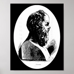 Affiche Philosophe Socrate Philosophie Cadeau Professeur G