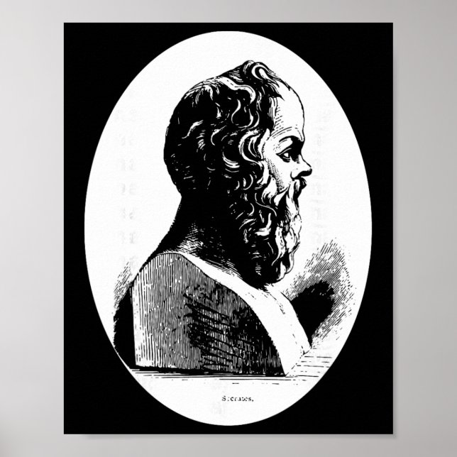 Affiche Philosophe Socrate Philosophie Cadeau Professeur G (Devant)