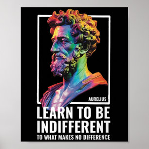 Affiche Philosophe stoïque Sagesse Marcus Aurelius Philoso