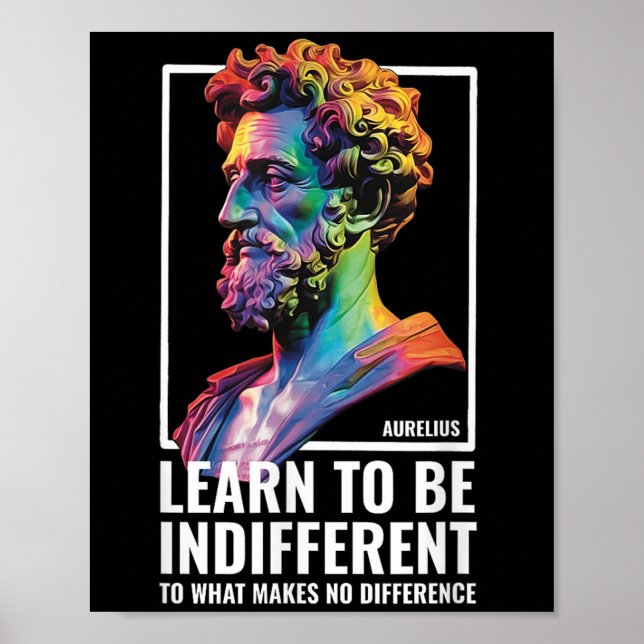 Affiche Philosophe stoïque Sagesse Marcus Aurelius Philoso (Devant)