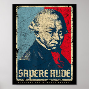 Affiche Philosophe transcendantale Sapere Aude Emmanuel Ka