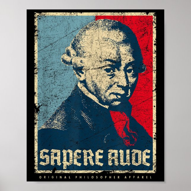 Affiche Philosophe transcendantale Sapere Aude Emmanuel Ka (Devant)
