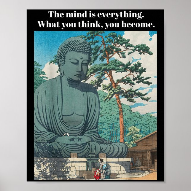 Affiche Philosophie Citation Bouddha Bouddhisme Méditation (Devant)