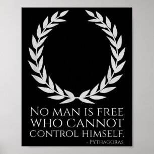 Affiche Philosophie grecque antique motivationnelle Pythag