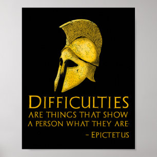 Affiche Philosophie grecque motivationnelle - Citation Epi